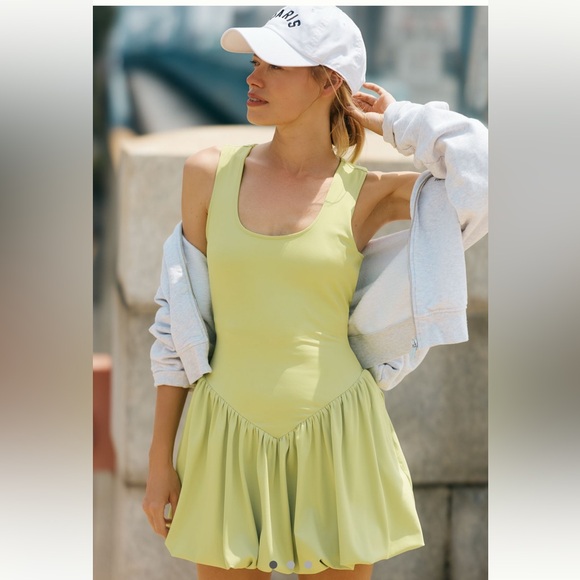 Anthropologie Dresses & Skirts - Anthropologie Daily Practice Bubble Hem Mini Dress - Lime - Size S - BNWT